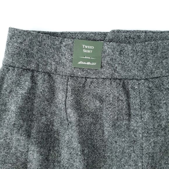 NEW Eddie Bauer Tweed Pencil Skirt Black White 8 NEW - Career Basic- Pockets - Picture 7 of 7